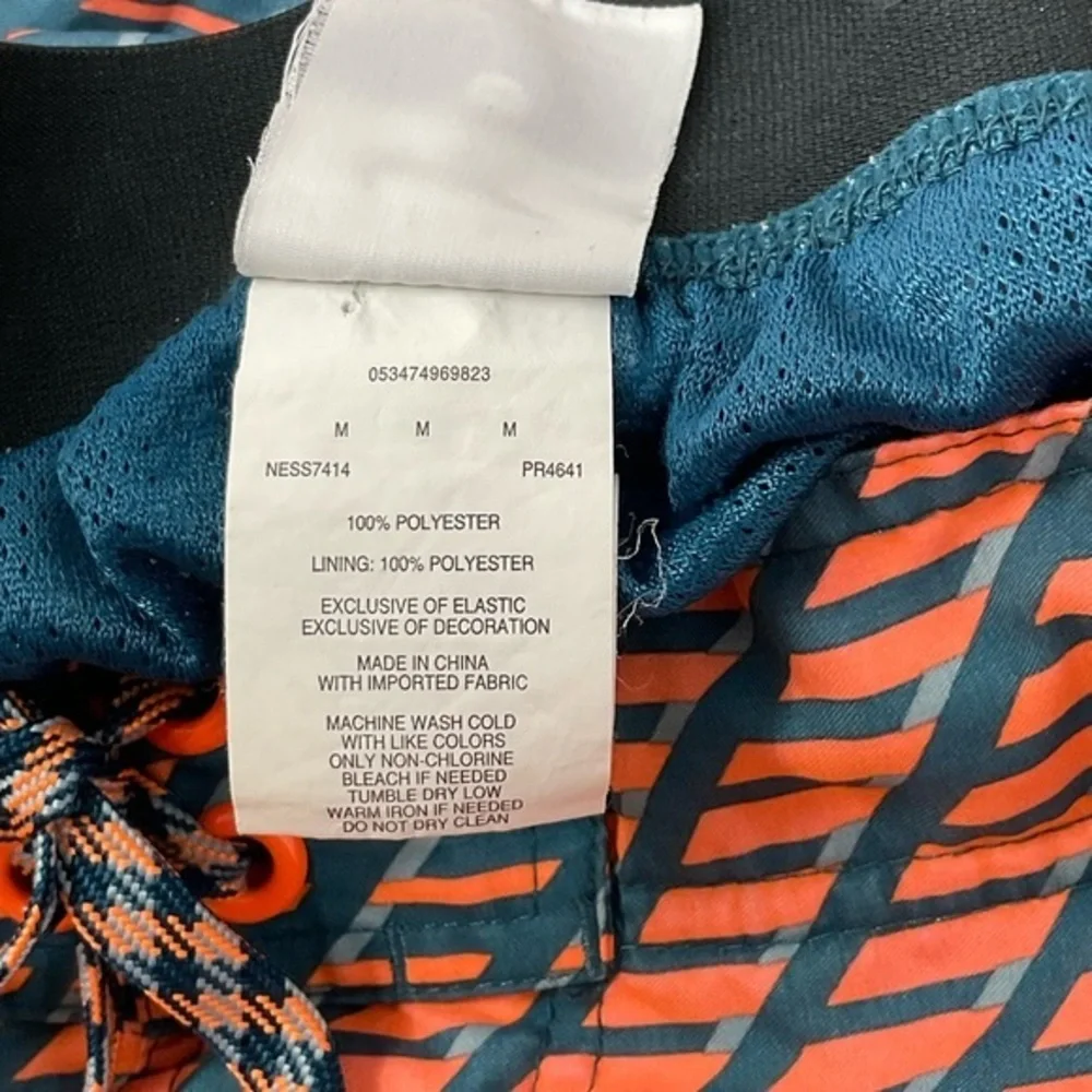 Nike Grate E-Board Shorts Size Medium 11” Inseam Salmon/Blue D15‎